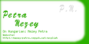 petra mezey business card